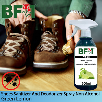 Anti-Bac Shoes Sanitizer and Deodorizer Spray (ABSSD) - Non Alcohol with Lemon - Green Lemon - 500ml