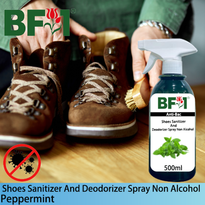 Anti-Bac Shoes Sanitizer and Deodorizer Spray (ABSSD) - Non Alcohol with mint - Peppermint - 500ml
