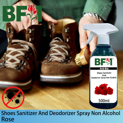 Anti-Bac Shoes Sanitizer and Deodorizer Spray (ABSSD) - Non Alcohol with Rose - 500ml