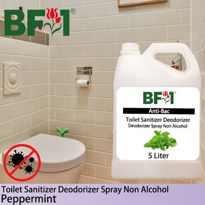 (ABTSD) mint - Peppermint Anti-Bac Toilet Sanitizer Deodorizer Spray - Non Alcohol - 5L