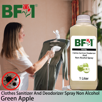 Anti-Bac Clothes Sanitizer and Deodorizer Spray (ABCSD) - Non Alcohol with Apple - Green Apple - 1L