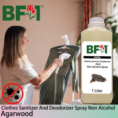 Anti-Bac Clothes Sanitizer and Deodorizer Spray (ABCSD) - Non Alcohol with Agarwood - 1L