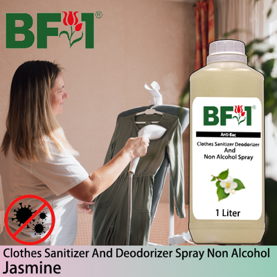 Anti-Bac Clothes Sanitizer and Deodorizer Spray (ABCSD) - Non Alcohol with Jasmine - 1L