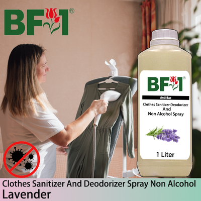 Anti-Bac Clothes Sanitizer and Deodorizer Spray (ABCSD) - Non Alcohol with Lavender - 1L