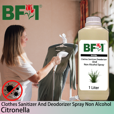 Anti-Bac Clothes Sanitizer and Deodorizer Spray (ABCSD) - Non Alcohol with Citronella - 1L