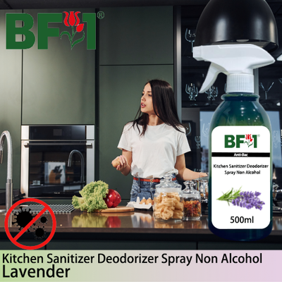 (ABKSD) Lavender Anti-Bac Kitchen Sanitizer Deodorizer Spray - Non Alcohol - 500ml