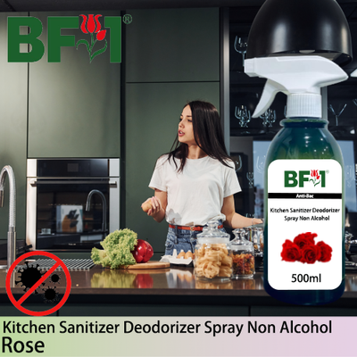 (ABKSD) Rose Anti-Bac Kitchen Sanitizer Deodorizer Spray - Non Alcohol - 500ml