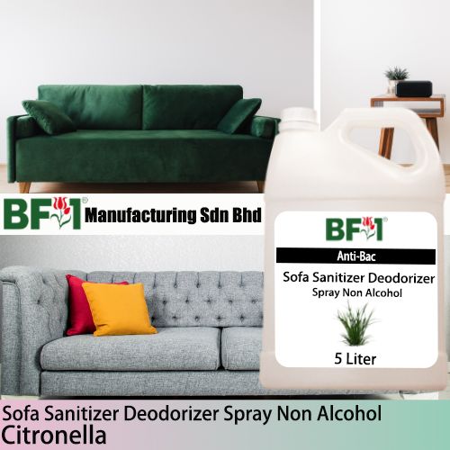 (ABSSD1) Citronella Anti-Bac Sofa Sanitizer Deodorizer Spray - Non Alcohol - 5L (ABSSD1) Citronella Anti-Bac Sofa Sanitizer Deodorizer Spray - Non Alcohol - 5L