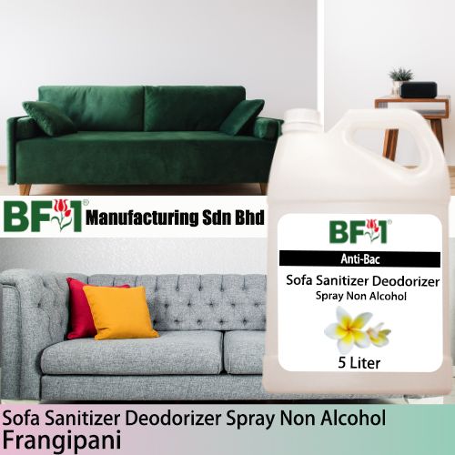 (ABSSD1) Frangipani Anti-Bac Sofa Sanitizer Deodorizer Spray - Non Alcohol - 5L (ABSSD1) Frangipani Anti-Bac Sofa Sanitizer Deodorizer Spray - Non Alcohol - 5L