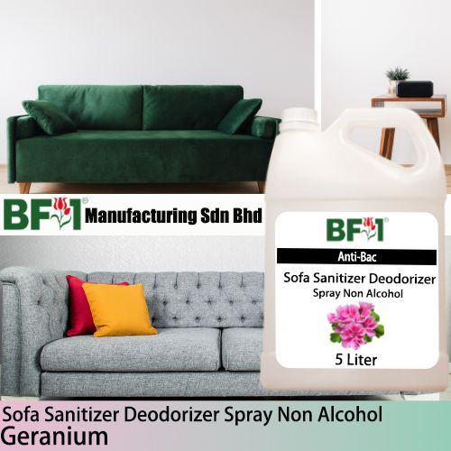 (ABSSD1) Geranium Anti-Bac Sofa Sanitizer Deodorizer Spray - Non Alcohol - 5L (ABSSD1) Geranium Anti-Bac Sofa Sanitizer Deodorizer Spray - Non Alcohol - 5L