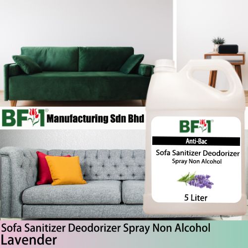 (ABSSD1) Lavender Anti-Bac Sofa Sanitizer Deodorizer Spray - Non Alcohol - 5L (ABSSD1) Lavender Anti-Bac Sofa Sanitizer Deodorizer Spray - Non Alcohol - 5L