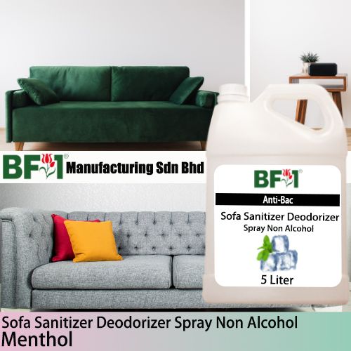 (ABSSD1) Menthol Anti-Bac Sofa Sanitizer Deodorizer Spray - Non Alcohol - 5L (ABSSD1) Menthol Anti-Bac Sofa Sanitizer Deodorizer Spray - Non Alcohol - 5L