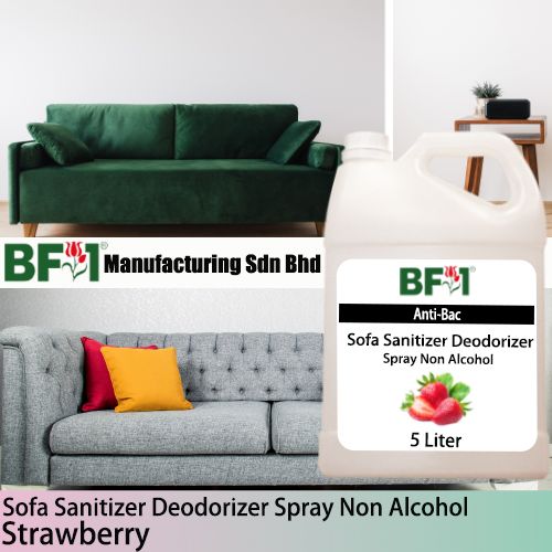 (ABSSD1) Strawberry Anti-Bac Sofa Sanitizer Deodorizer Spray - Non Alcohol - 5L (ABSSD1) Strawberry Anti-Bac Sofa Sanitizer Deodorizer Spray - Non Alcohol - 5L