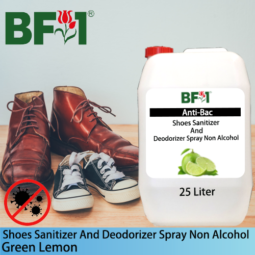 Anti-Bac Shoes Sanitizer and Deodorizer Spray (ABSSD) - Non Alcohol with Lemon - Green Lemon - 25L Anti-Bac Shoes Sanitizer and Deodorizer Spray (ABSSD) - Non Alcohol with Lemon - Green Lemon - 25L