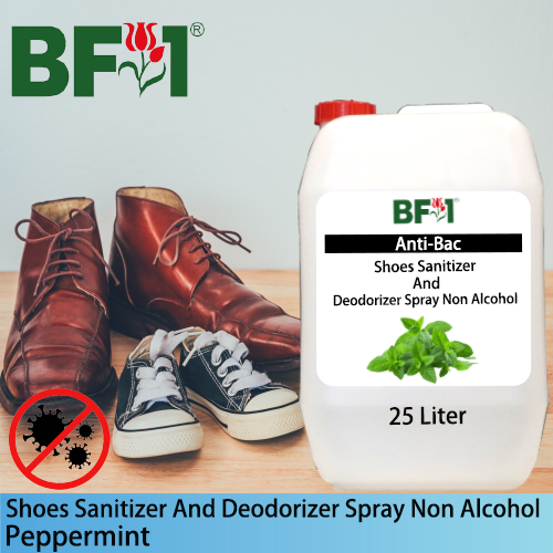 Anti-Bac Shoes Sanitizer and Deodorizer Spray (ABSSD) - Non Alcohol with mint - Peppermint - 25L Anti-Bac Shoes Sanitizer and Deodorizer Spray (ABSSD) - Non Alcohol with mint - Peppermint - 25L