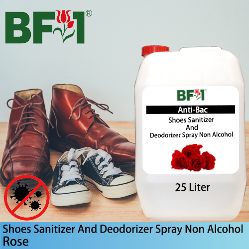 Anti-Bac Shoes Sanitizer and Deodorizer Spray (ABSSD) - Non Alcohol with Rose - 25L Anti-Bac Shoes Sanitizer and Deodorizer Spray (ABSSD) - Non Alcohol with Rose - 25L