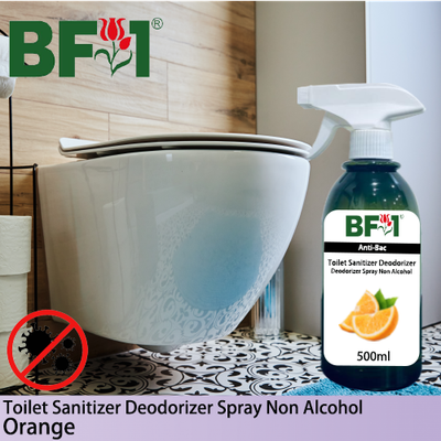 (ABTSD) Orange Anti-Bac Toilet Sanitizer Deodorizer Spray - Non Alcohol - 500ml