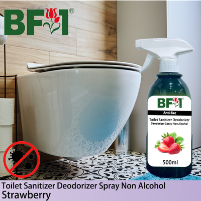 (ABTSD) Strawberry Anti-Bac Toilet Sanitizer Deodorizer Spray - Non Alcohol - 500ml