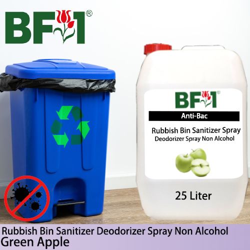 (ABRBSD) Apple - Green Apple Anti-Bac Rubbish Bin Sanitizer Deodorizer Spray - Non Alcohol - 25L