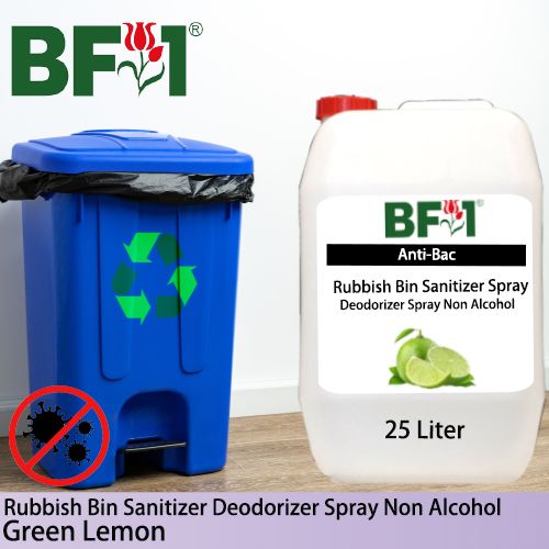 (ABRBSD) Lemon - Green Lemon Anti-Bac Rubbish Bin Sanitizer Deodorizer Spray - Non Alcohol - 25L