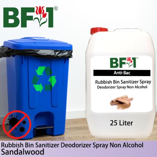 (ABRBSD) Sandalwood Anti-Bac Rubbish Bin Sanitizer Deodorizer Spray - Non Alcohol - 25L