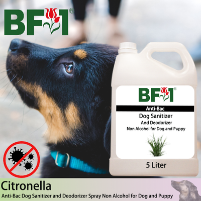 Anti-Bac Dog Sanitizer and Deodorizer Spray (ABPSD-Dog) - Non Alcohol with Citronella - 5L for Dog and Puppy ⭐⭐⭐⭐⭐