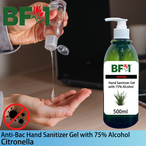Anti-Bac Hand Sanitizer Gel with 75% Alcohol (ABHSG) - Citronella - 500ml Anti-Bac Hand Sanitizer Gel with 75% Alcohol (ABHSG) - Citronella - 500ml