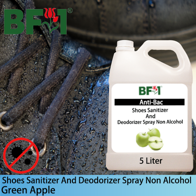 Anti-Bac Shoes Sanitizer and Deodorizer Spray (ABSSD) - Non Alcohol with Apple - Green Apple - 5L Anti-Bac Shoes Sanitizer and Deodorizer Spray (ABSSD) - Non Alcohol with Apple - Green Apple - 5L