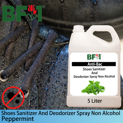 Anti-Bac Shoes Sanitizer and Deodorizer Spray (ABSSD) - Non Alcohol with mint - Peppermint - 5L Anti-Bac Shoes Sanitizer and Deodorizer Spray (ABSSD) - Non Alcohol with mint - Peppermint - 5L