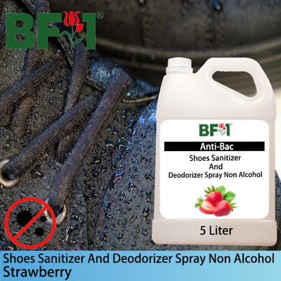Anti-Bac Shoes Sanitizer and Deodorizer Spray (ABSSD) - Non Alcohol with Strawberry - 5L Anti-Bac Shoes Sanitizer and Deodorizer Spray (ABSSD) - Non Alcohol with Strawberry - 5L