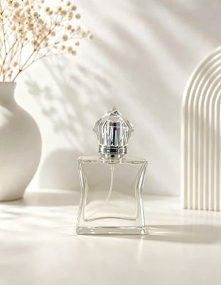 50ml-Perfume Transparent Bottle With Hexagon Cap