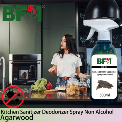 (ABKSD) Agarwood Anti-Bac Kitchen Sanitizer Deodorizer Spray - Non Alcohol - 500ml