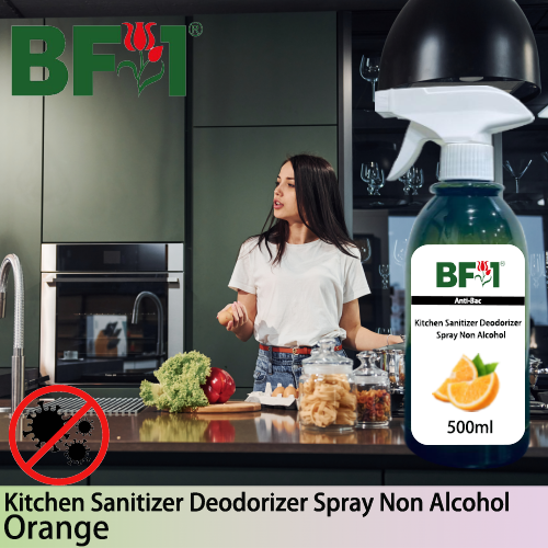 (ABKSD) Orange Anti-Bac Kitchen Sanitizer Deodorizer Spray - Non Alcohol - 500ml