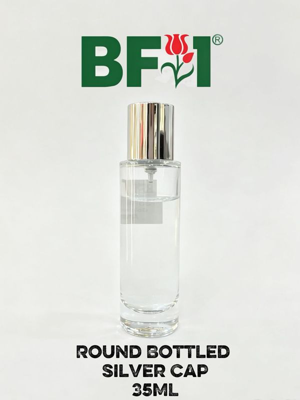 35ml Press Type Perfume Round Bottle Silver Cap