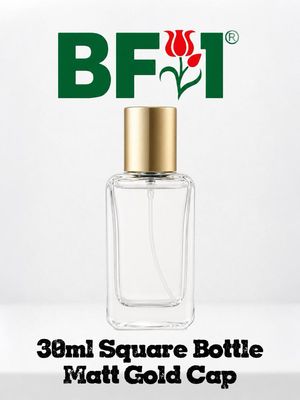 30ml Press Type Perfume Square Bottle Gold Cap