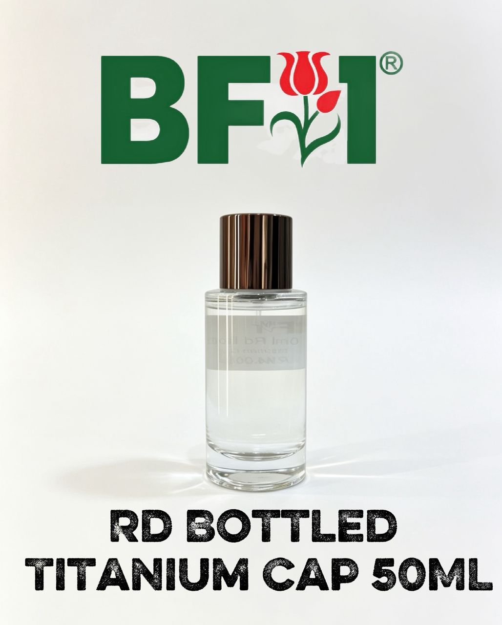 50ml Press Type Perfume Round Bottle  Titanium Cap