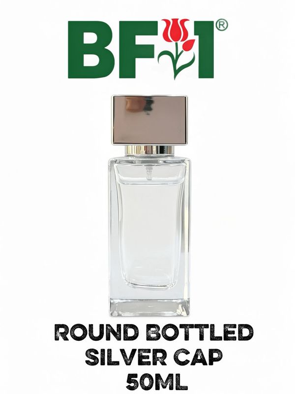 50ml Press Type Perfume Square Bottle Silver Cap