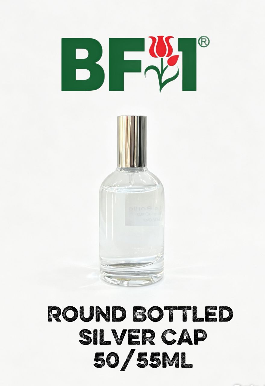 50ml Press Type Perfume Round Bottle Silver Cap