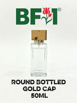 50ml Press Type Perfume Square Bottle Gold Cap