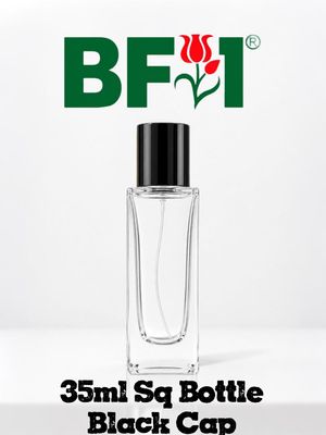 35ml Press Type Perfume Square Bottle Black Cap