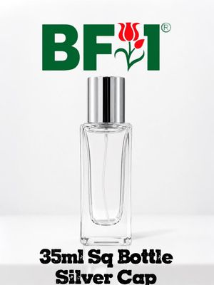 35ml Press Type Perfume Square Bottle Silver Cap