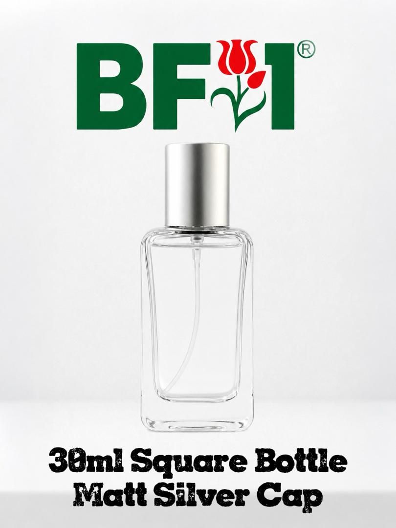 30ml Press Type Perfume Square Bottle Silver Cap
