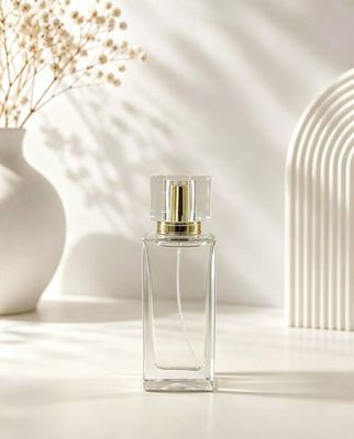 50ml-Perfume Transparent Bottle With Square Cap