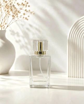 45ml-Perfume Transparent Bottle With Square Cap