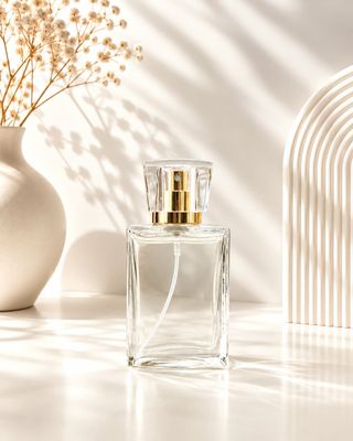30ml Perfume Bottle Transparent Gold Cap