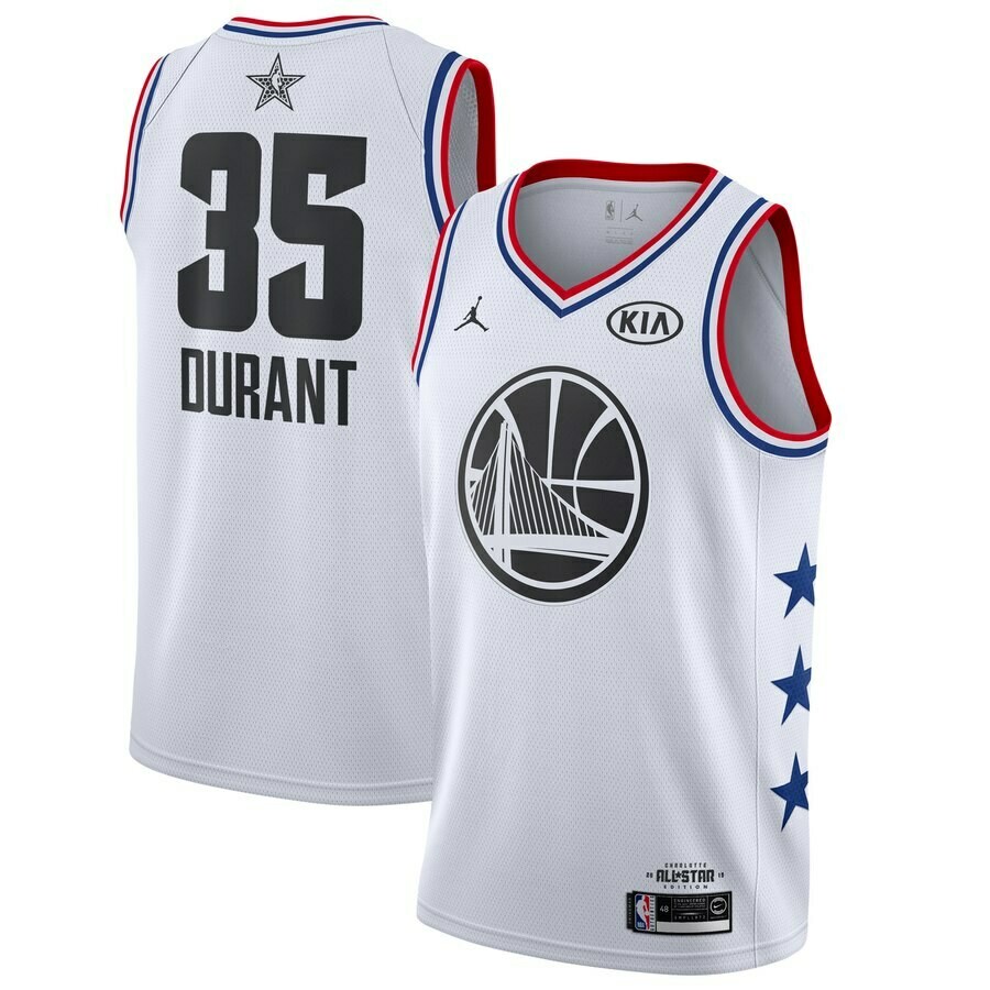 Canotta Golden State white all star games Durant #35