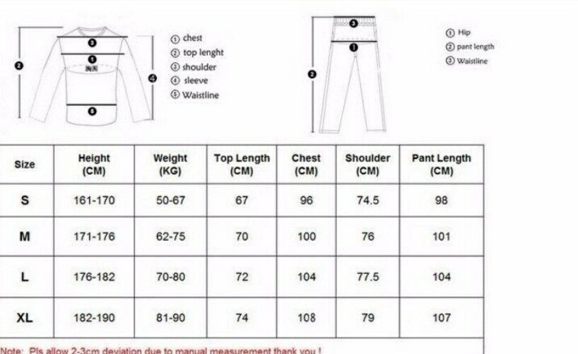 Taglie Tute Calcio Uomo