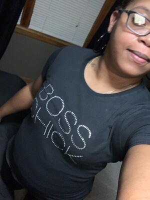 BOSS CHICK RHINESTONE T-SHIRT