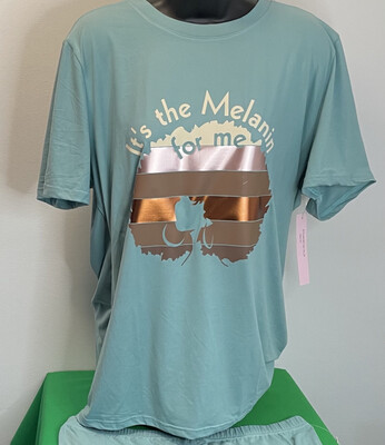 “It’s The Melanin For Me” Women’s Two Piece Biker Short Set