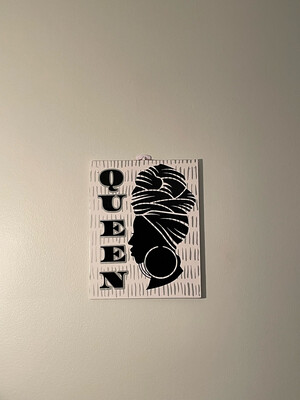 AFRICAN WOMAN/ QUEEN VINYL PRINT WALK ART